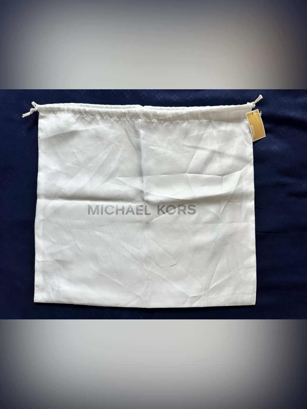 Michael Kors White Logo Dust Bag with Drawstring